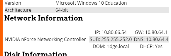 Network information